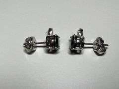Impressive 3.15 Ctw Black Fire Moissanite & Natural White Diamond Accent Earrings