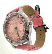 Ladies Pink Skone Stainless Steel Watch