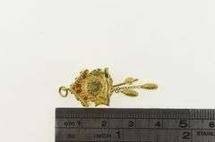 14K Yellow Gold Articulated Vintage German Cuckoo Clock Charm/Pendant