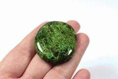 Superb 68.3ct green Turquoise cabochon