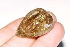 All natural 37.7ct rutilated Ghost Quartz