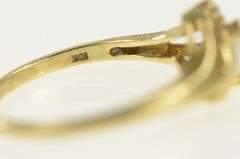 10K Yellow Gold Pear Natural Opal Diamond Accent Bypass Ring