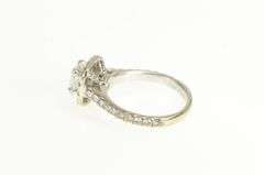 14K White Gold 1.68 Ctw Princess Diamond Halo Engagement Ring