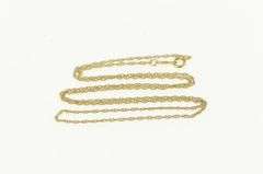 14K Yellow Gold 1.0mm Rolling Cable Vintage Woven Chain Necklace