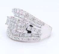 Dazzling White Gold Baguette and Invisible Set Diamond Band