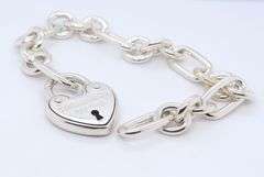 Tiffany & Co Heart Lock Bracelet in Sterling Silver