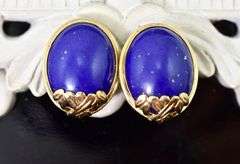 Lovely Feminine 14K Lapis Earrings