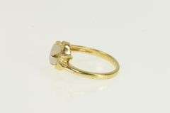 14K Yellow Gold Natural Opal Oval Ornate Bypass Vintage Ring