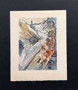 Very Collectible Salvador Dali Woodblock from The Divince Comedy Suite Circa 1964