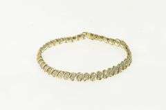 10K Yellow Gold 1.75 Ctw Diamond Vintage Bar Tennis Bracelet