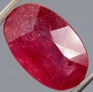 Bright 6.89ct oval cut rich blood red Ruby
