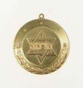 14K Yellow Gold Jewish Star of David Hebrew Diamond Charm/Pendant