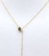 Simple Yellow Gold Box Chain with Heart adjustable Clasp