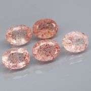 Really cool 5.99ct Strawberry Quartz set