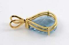 Lovely Pear Shaped Aquamarine Pendant