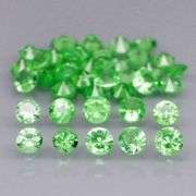 Very rare 2.63ct untreated apple green Tsavorite set