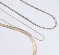 Group Lot of 7 Vintage 925 Sterling Silver Chains