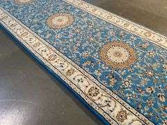 FINE SILK & WOOL NAIN RUNNER 10'