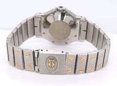 Cartier Santos Octagon Automatic White Roman Dial Watch