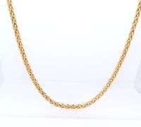 Elegant 18kt Wheat Link Chain Necklace