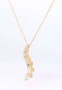 Sparkling Yellow Gold Graduated Diamond S Pendant on Chain