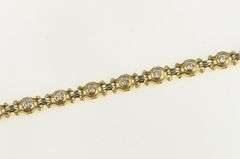 14K Yellow Gold 1.44 Ctw Diamond Bar Link Vintage Chain Bracelet