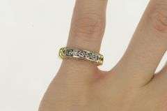 14K White Gold 0.50 Ctw Diamond Scroll Filigree Wedding Ring