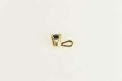 14K Yellow Gold Round Sapphire September Birthstone Simple Pendant