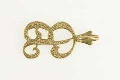 14K Yellow Gold B Cursive Initial Monogram Name Letter Charm/Pendant