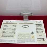 CERTIFIED BRAND NEW 14K WHITE GOLD AND DIAMOND BANGLE BRACELET