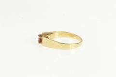 10K Yellow Gold Vintage Cathedral Garnet Solitaire Engagement Ring