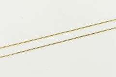 14K Yellow Gold 0.6mm Square Link Classic Box Chain Necklace