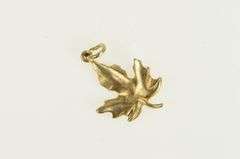 10K Yellow Gold 3D Maple Leaf Nature Motif Canada Charm/Pendant