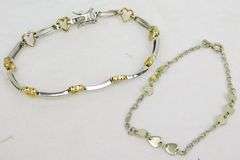 2 Sterling Silver Heart Bracelets