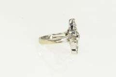 14K White Gold 0.50 Ctw Diamond North Star Cluster Statement Ring