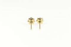 14K Yellow Gold Vintage Sim. Garnet Buttercup Stud Earrings