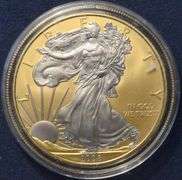 2008 Gold And Platinum Enhanced  Silver Eagle