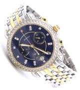 Michele Sidney Chronograph Blue Dial Quartz Watch