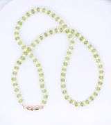 Peridot and Pearl Necklace with Gold Clasp