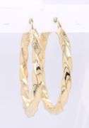 Elegant Yellow Gold 3.8mm Twisted Hoop Earrings