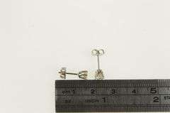 14K White Gold 0.43 Ctw Diamond Solitaire Vintage Stud Earrings