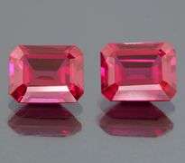 Simply breathtaking 6.44ct created Ruby pair