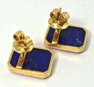 Vibrant 18K Lapis Earrings