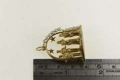 14K Yellow Gold 1960's Pearl Wedding Ceremony Marriage Charm/Pendant