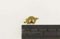 14K Yellow Gold Shriners Almas White Enamel Ornate Lapel Pin/Brooch