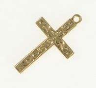 10K Yellow Gold Cross Christian Faith Symbol Simple Charm/Pendant