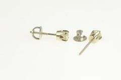 14K White Gold 0.50 Ctw Diamond Solitaire Classic Stud Earrings