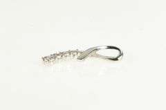 10K White Gold Diamond Vintage Loop Journey Symbol Pendant