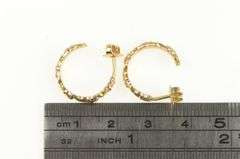 14K Yellow Gold Black Hills Gold Rose 3/4 16.6mm Hoop Earrings