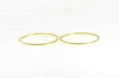 14K Yellow Gold 50mm Squared Hollow Statement Hoop Earrings